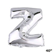 40" Mylar Foil Balloon - Silver Letters BLOON_40S_Z