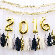 40" Mylar Foil Balloons - Gold Numbers