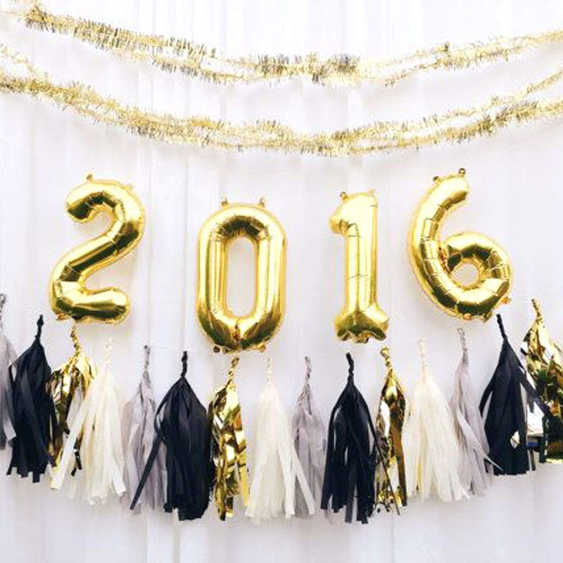 40" Mylar Foil Balloons - Gold Numbers