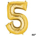 40" Mylar Foil Balloons - Gold Numbers BLOON_40G_5