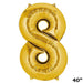 40" Mylar Foil Balloons - Gold Numbers BLOON_40G_8