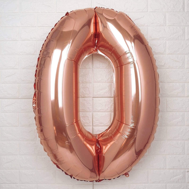 40" Mylar Foil Balloons - Rose Gold Numbers