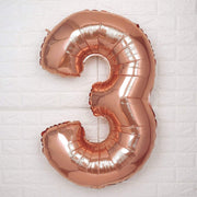 40" Mylar Foil Balloons - Rose Gold Numbers