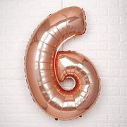 40" Mylar Foil Balloons - Rose Gold Numbers