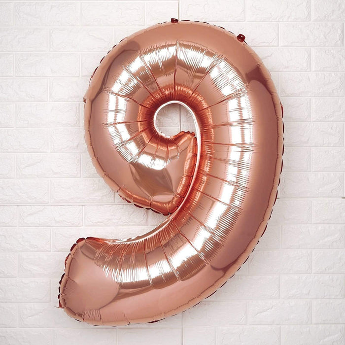 40" Mylar Foil Balloons - Rose Gold Numbers