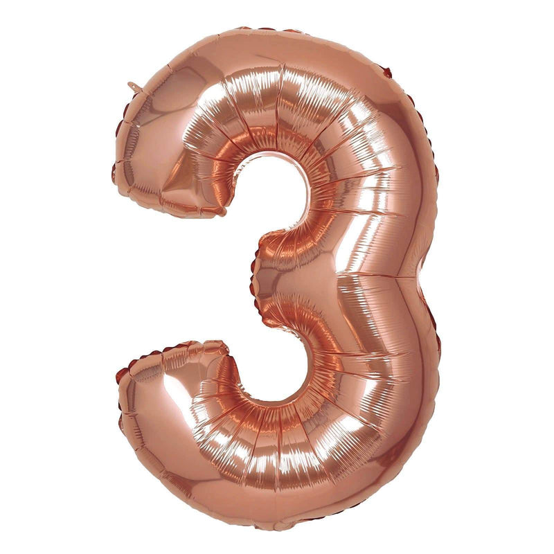 40" Mylar Foil Balloons - Rose Gold Numbers BLOON_40RG_3