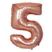 40" Mylar Foil Balloons - Rose Gold Numbers BLOON_40RG_5