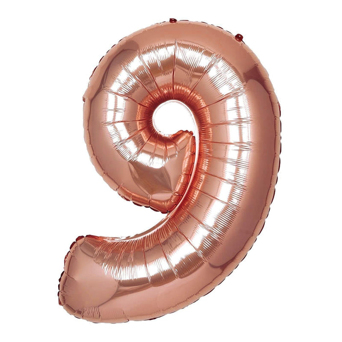 40" Mylar Foil Balloons - Rose Gold Numbers BLOON_40RG_9