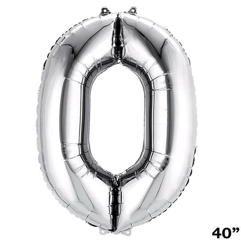 40" Mylar Foil Balloons - Silver Numbers BLOON_40S_0