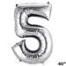 40" Mylar Foil Balloons - Silver Numbers BLOON_40S_5