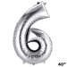 40" Mylar Foil Balloons - Silver Numbers BLOON_40S_6