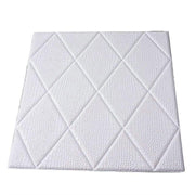 40 sq ft Crisscross 3D Self Adhesive Foam Wall Panels - White WLL_FOAM03_WHT