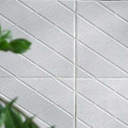 40 sq ft Crisscross 3D Self Adhesive Foam Wall Panels - White WLL_FOAM03_WHT