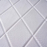 40 sq ft Crisscross 3D Self Adhesive Foam Wall Panels - White WLL_FOAM03_WHT