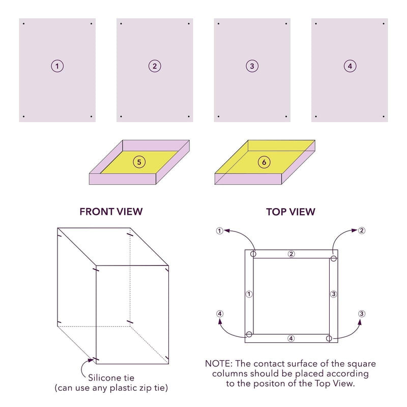 40" tall Acrylic Display Box Floor Standing Centerpiece