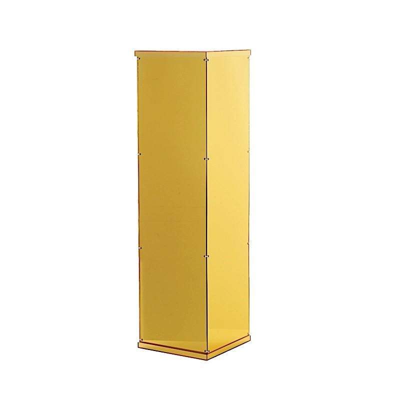 40" tall Acrylic Display Box Floor Standing Centerpiece PROP_BOX_001_40_GOLD