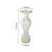 40" tall Ceramic Marble Design Vase with Pearls and Mirror Mosaic - White Gold PROP_MAB002_GOLD