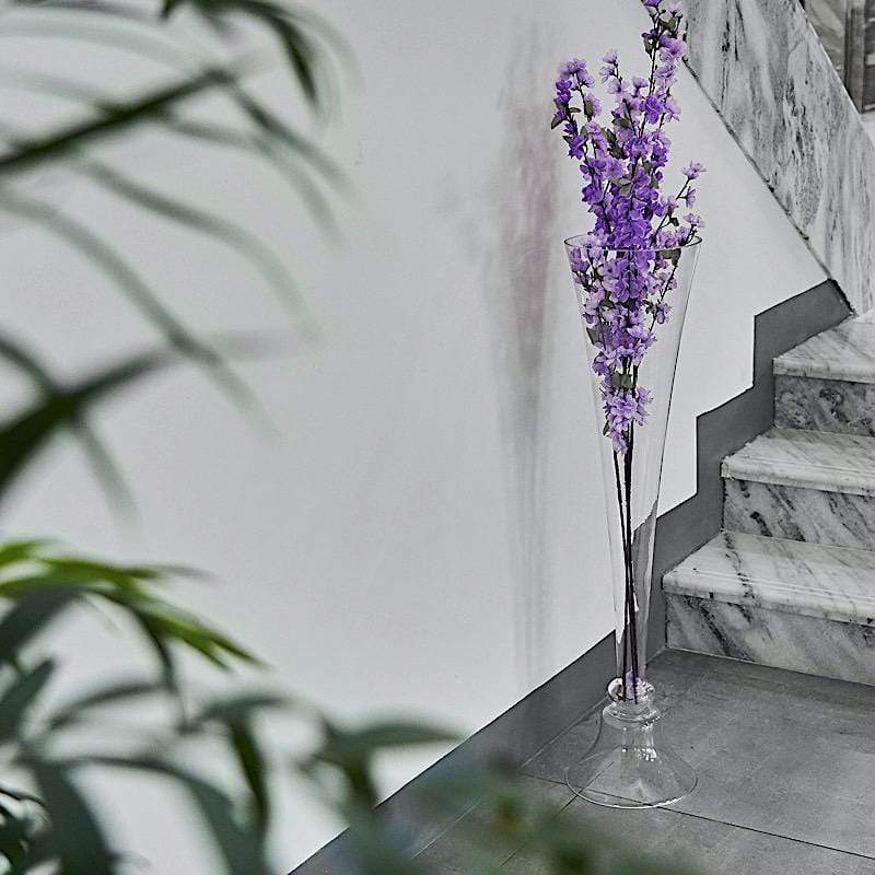 40" tall Reversible Trumpet Glass Vases - Clear VASE_A72_40_CLR