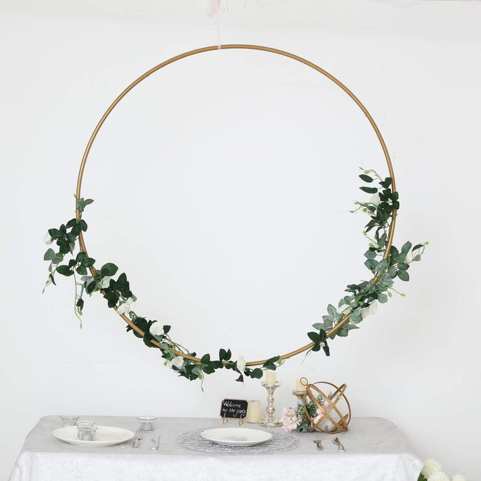 40" wide Round Metal Floral Hoop Wreath Ring WOD_HOPMET2_40_GOLD