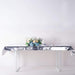 40" x 90" Rectangular Metallic Disposable Plastic Tablecloth - Silver TAB_FOL_01_40X90_SILV