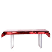 40" x 90" Rectangular Metallic Disposable Plastic Tablecloth TAB_FOL_01_40X90_RED