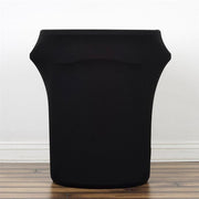 41-50 Gallons Spandex Stretch Round Trash Bin Cover - Black TAB_SPX_TRSB02_BLK