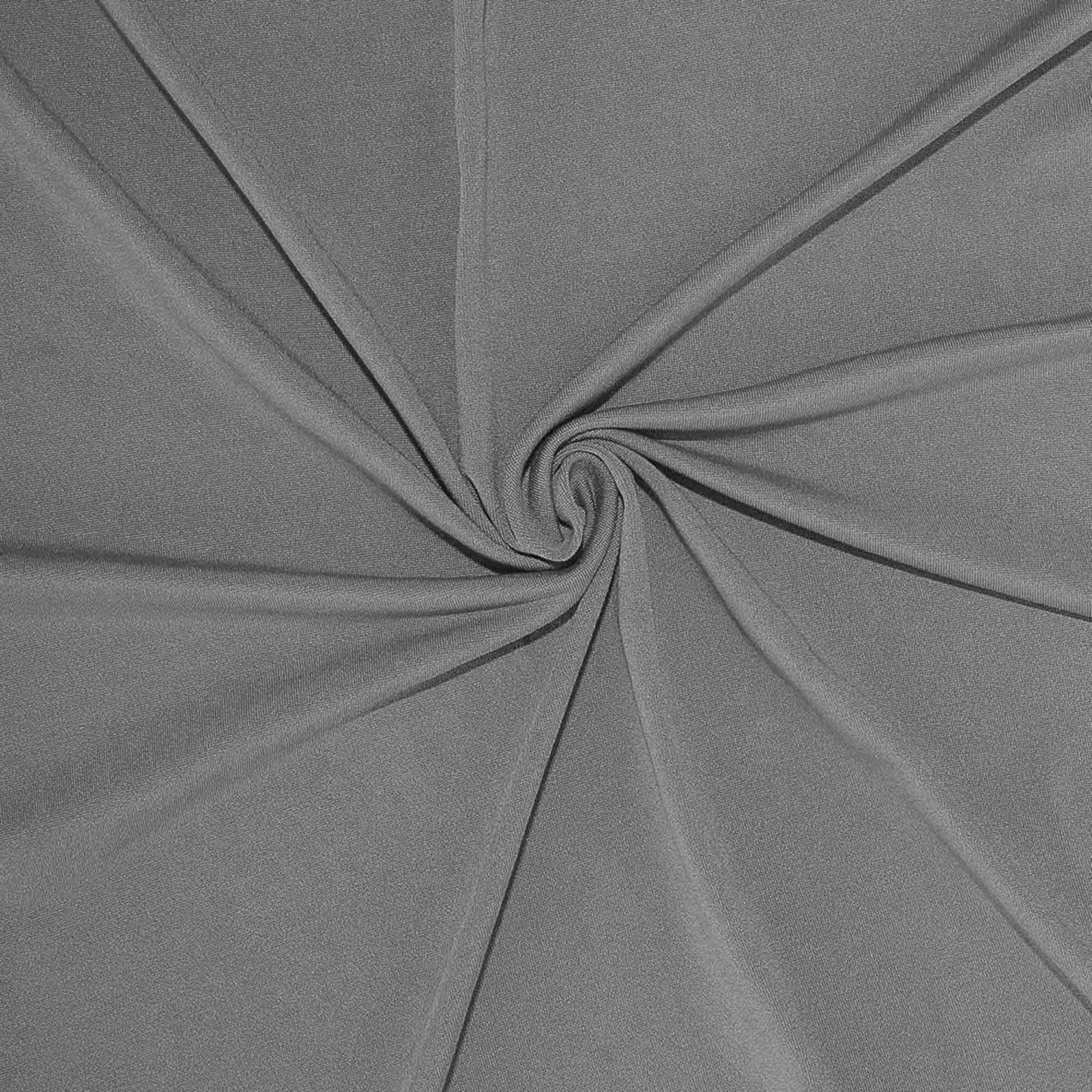 41-50 Gallons Spandex Stretch Round Trash Bin Cover - Charcoal Gray TAB_SPX_TRSB02_044