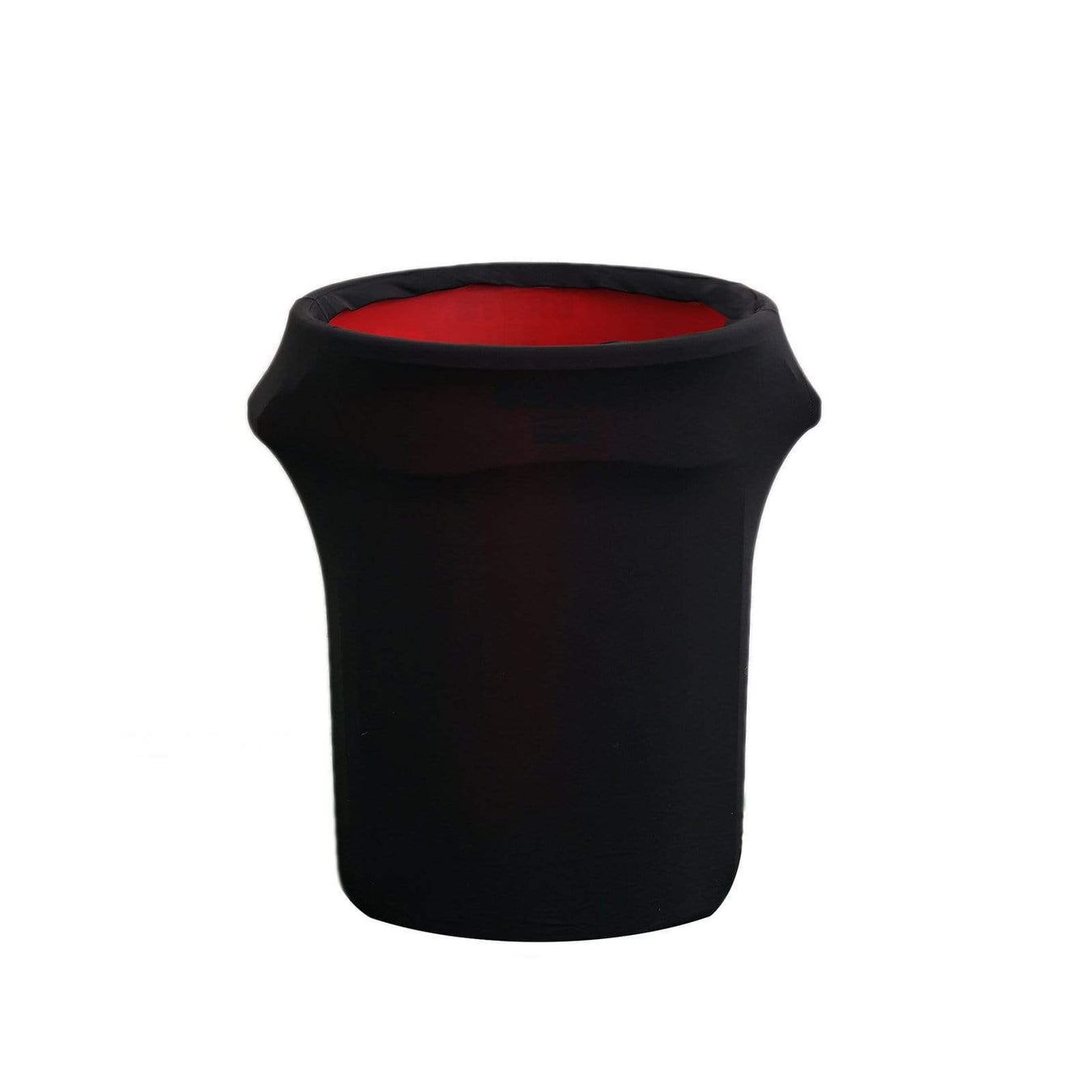 Black Round Stretchable Spandex Trash Can Covers
