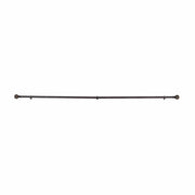 42"-126" long Adjustable Metal Curtain Rod Set with Marble Finials - Brown CUR_ROD004_42126_BRNZ