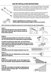 42"-126" long Adjustable Metal Curtain Rod Set with Round Finials