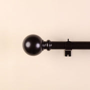 42"-126" long Adjustable Metal Curtain Rod Set with Round Finials