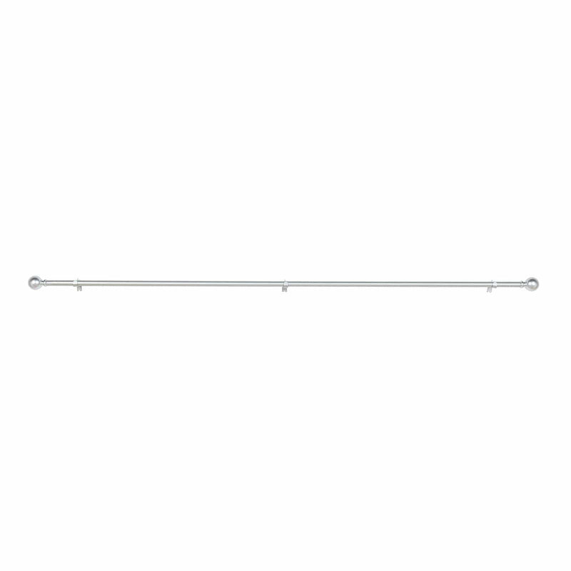 42"-126" long Adjustable Metal Curtain Rod Set with Round Finials