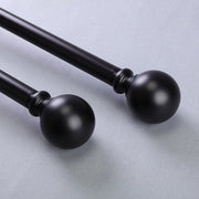42"-126" long Adjustable Metal Curtain Rod Set with Round Finials