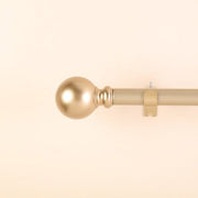 42"-126" long Adjustable Metal Curtain Rod Set with Round Finials CUR_ROD001_42126_GOLD