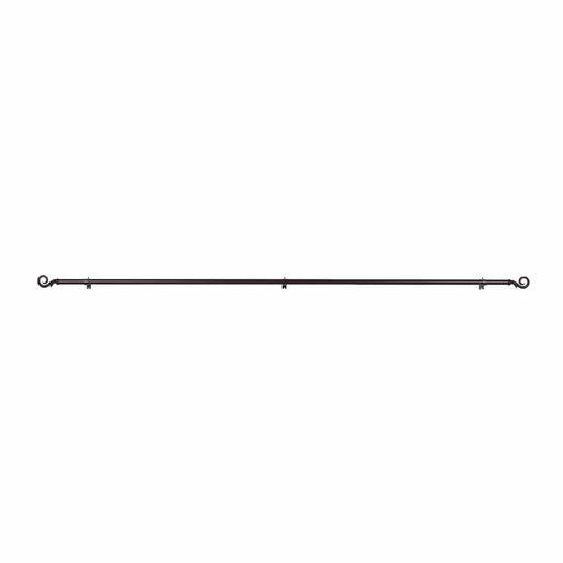 42"-126" long Adjustable Metal Curtain Rod Set with Scroll Finials - Brown CUR_ROD007_42126_BRNZ