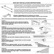 42"-126" long Adjustable Metal Curtain Rod Set with Teardrop Finials