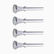 42"-126" long Adjustable Metal Curtain Rod Set with Teardrop Finials