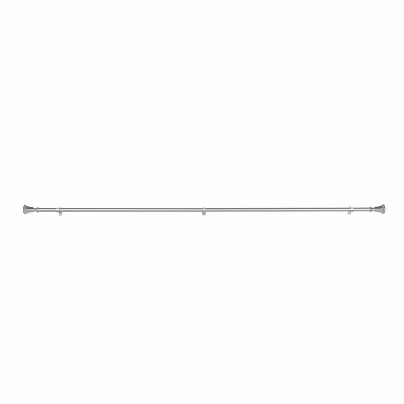 42"-126" long Adjustable Metal Curtain Rod Set with Teardrop Finials