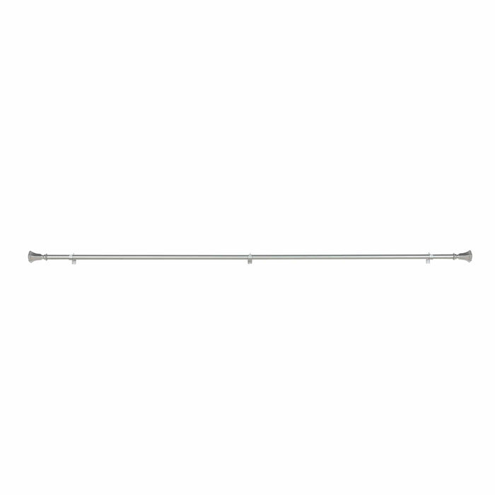 42"-126" long Adjustable Metal Curtain Rod Set with Teardrop Finials