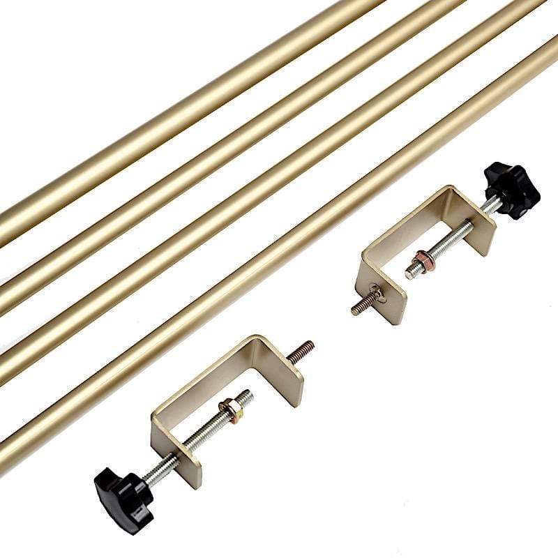 42" tall Adjustable Over The Table Rod Stand Metal Arch - Gold BKDP_STND_12_GOLD