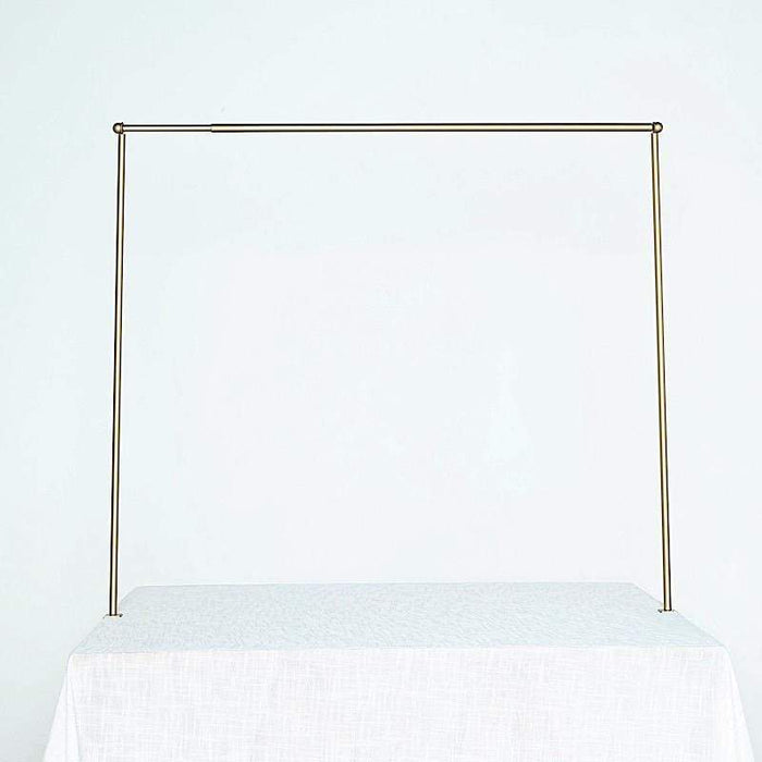 42" tall Adjustable Over The Table Rod Stand Metal Arch - Gold BKDP_STND_12_GOLD