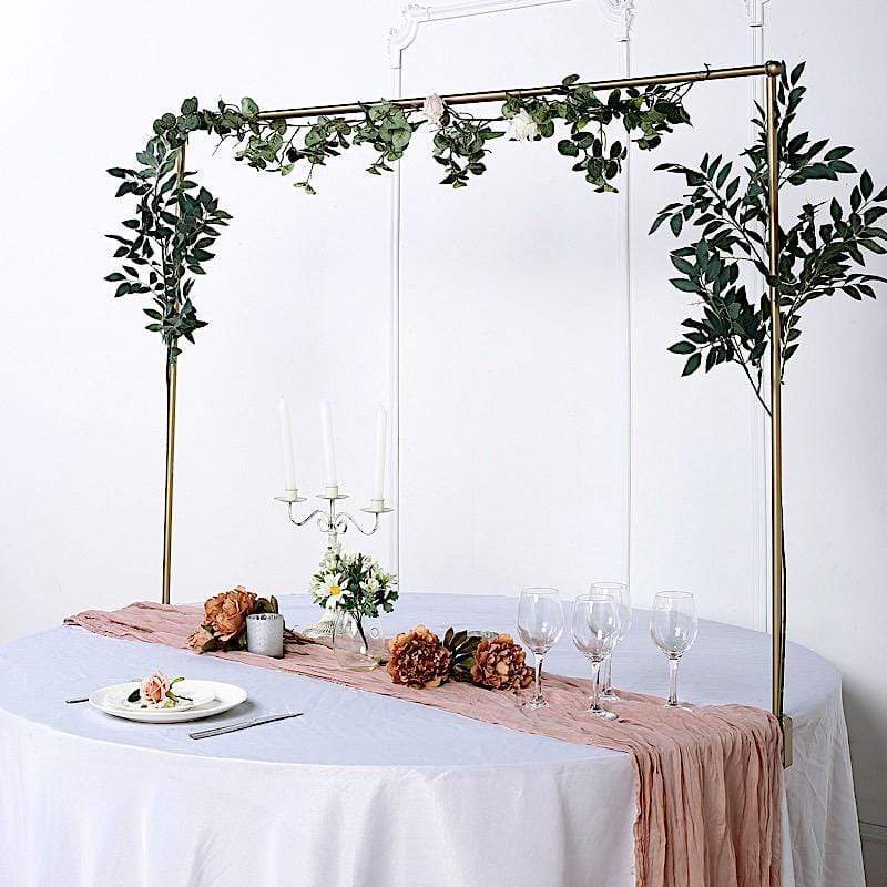 42" tall Adjustable Over The Table Rod Stand Metal Arch - Gold BKDP_STND_12_GOLD