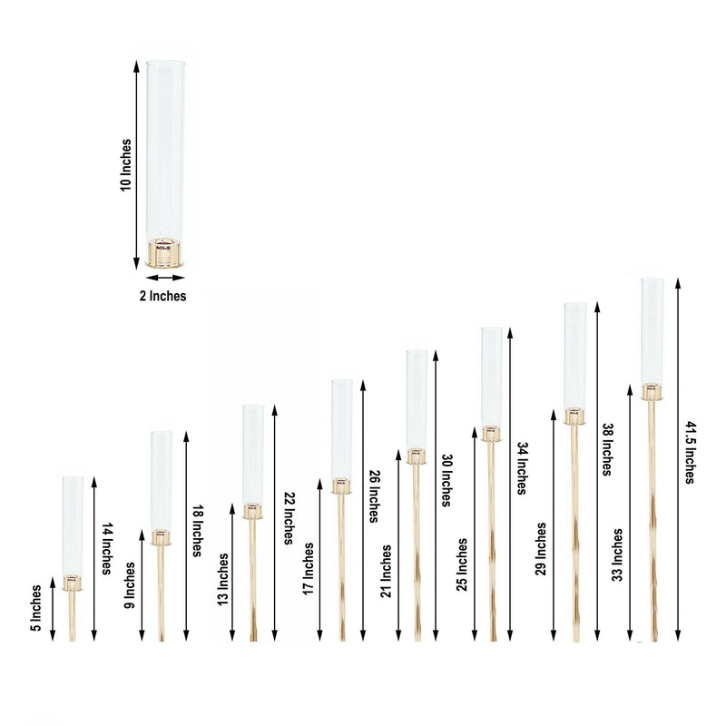 42" tall Candelabra Candle Holder Centerpiece with Glass