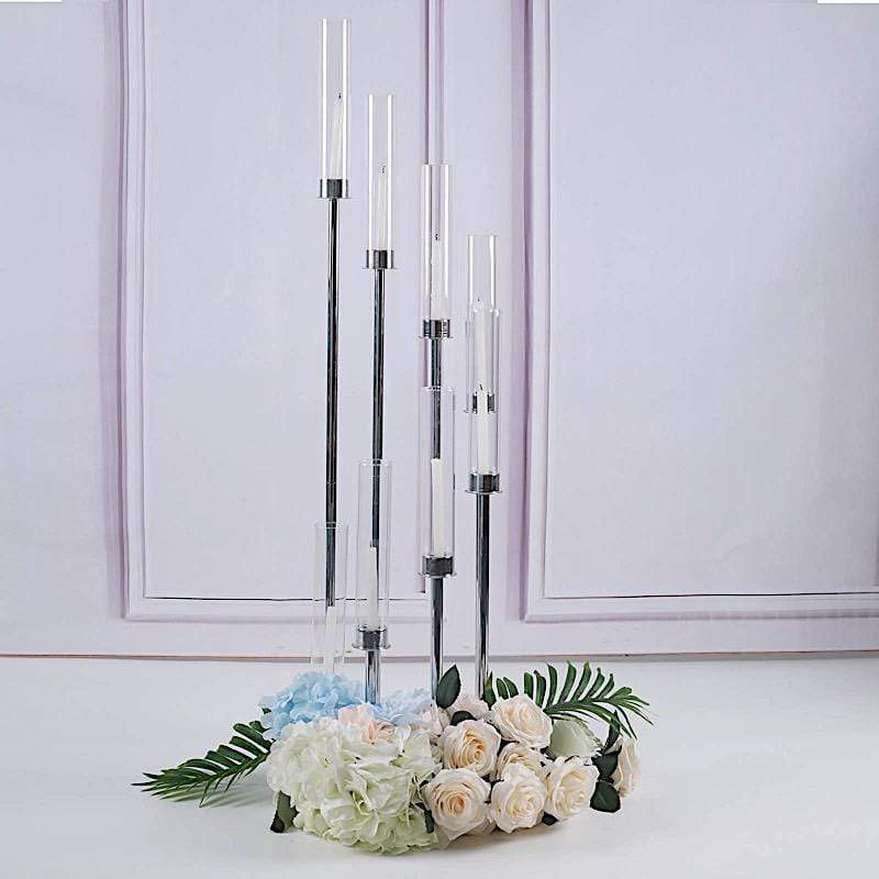 42" tall Candelabra Candle Holder Centerpiece with Glass