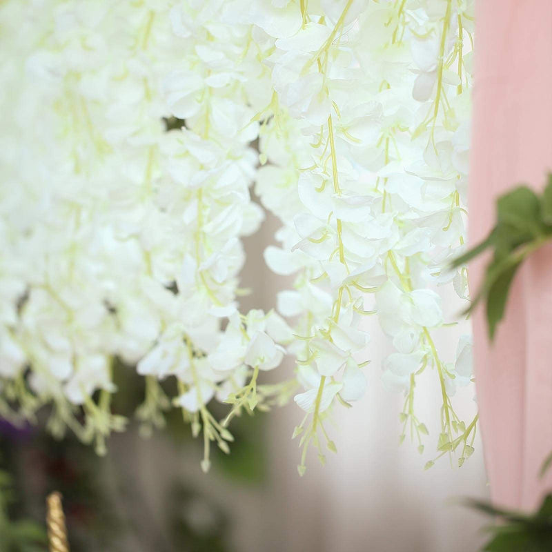 42" tall Silk Wisteria Flowers Hanging Vine Bush