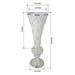 43" tall Ceramic Trumpet Vase with Mirror Mosaic - White PROP_MAB001_SILV