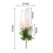 44" tall Silk Wisteria Flowers Hanging Vine Bush