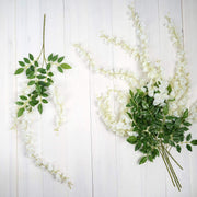 44" tall Silk Wisteria Flowers Hanging Vine Bush