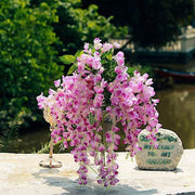 44" tall Silk Wisteria Flowers Hanging Vine Bush