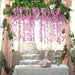 44" tall Silk Wisteria Flowers Hanging Vine Bush